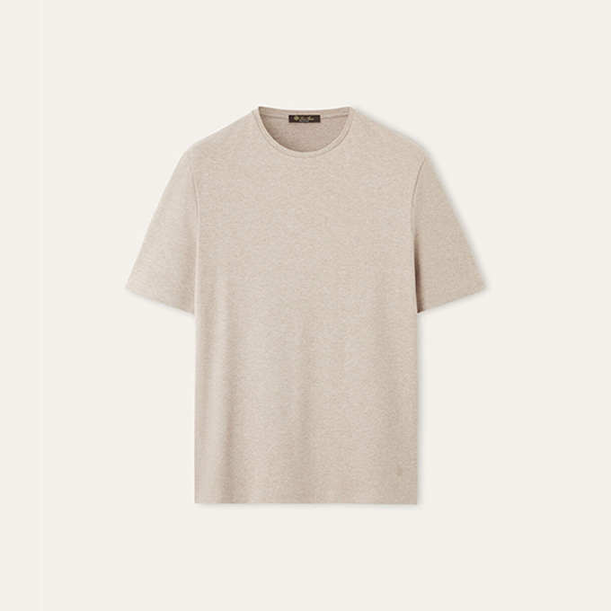 loro piana tremezzo cotton silk knit crew neck t-shirt